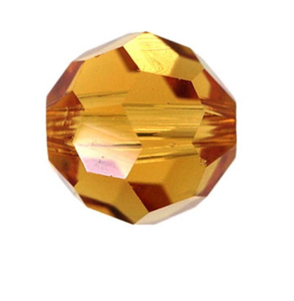7482 100pcs Adabele Austrian 10mm Faceted Loose Round Crystal Beads Amber